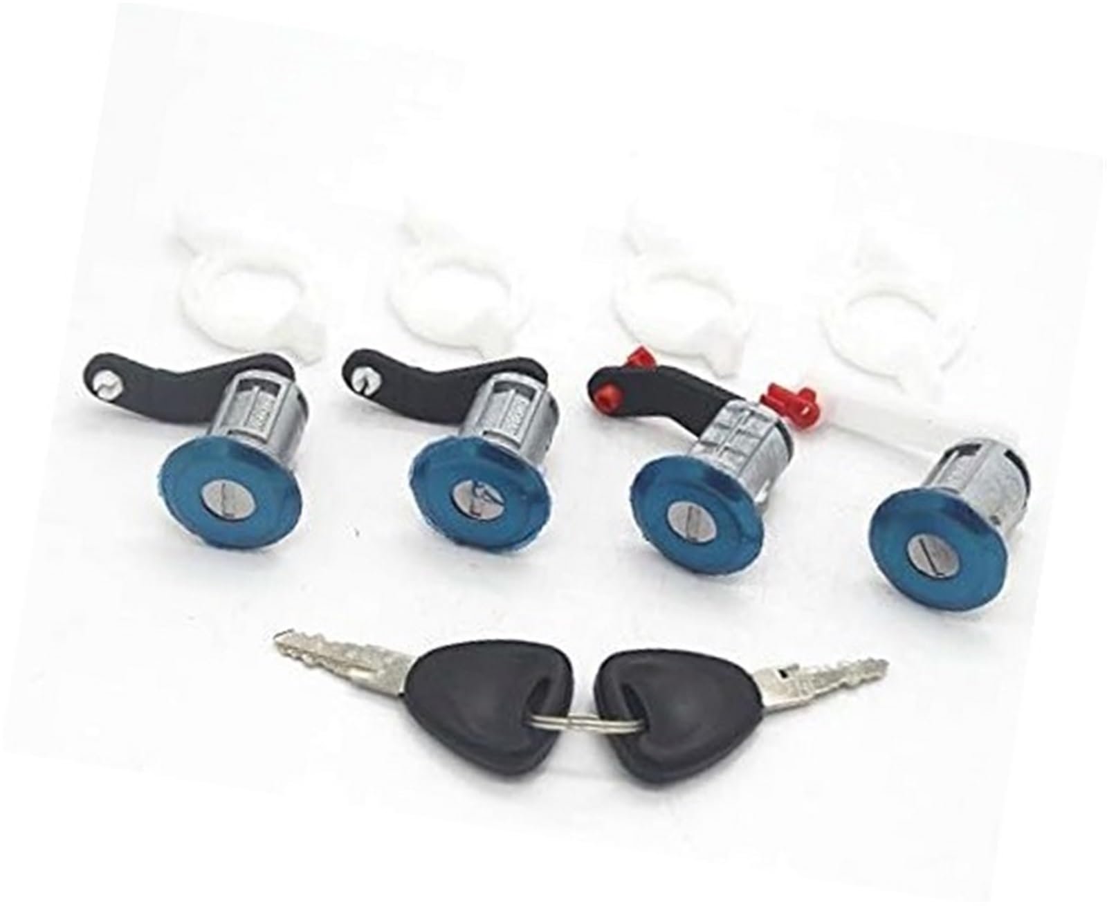 Szwaldaper One Color Auto Door Lock Latch 4Pcs Lock Set Door Barrel 7701470944, For Renault Master, For Ii 1998-2009