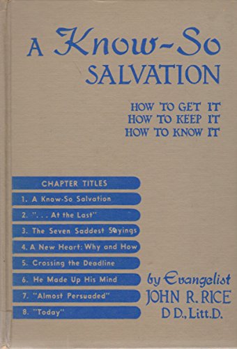 A know-so salvation B0007DWUF8 Book Cover