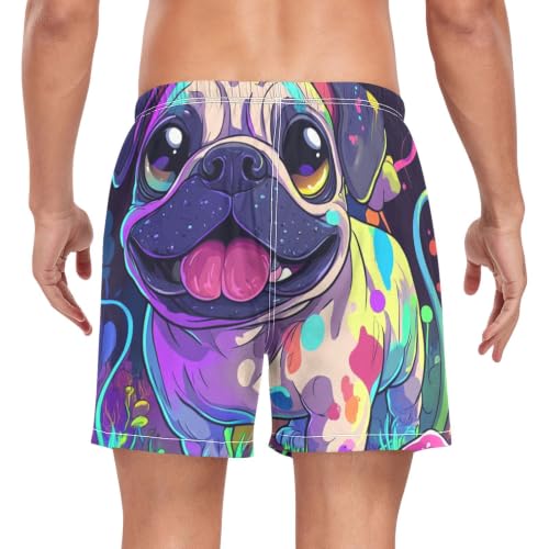 Bañador de secado rápido para hombre que evita rozaduras con diseño elegante de perro 2