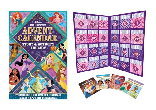 Disney Princess: 5-in-1 Advent Calendar: Story & Activity Library with 24 Books to Open Every Day Leading Up to Christmas - Image 2