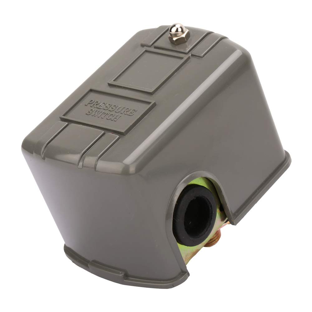 Jadeshay Interruptor de Presión,0.8-5.0bar Bomba de Agua Regulador de Presión 110V-230V Interruptor de Control de Presión con Doble Resorte Ajustable y Poste G1/4",Presostato Bomba Agua para Riego