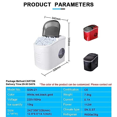 Máquina para hacer cubos de hielo portátil de 15 kg miniatura 7