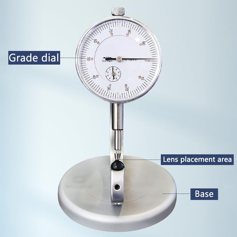 Medidor de espesor para lentes, calibre óptico mecánico con rango 0-10 mm y precisión 0.01 mm miniatura 6