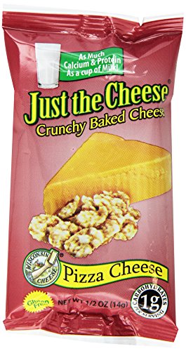 Just the Cheese Snack Bars, Zesty Pizza, 0.5-Ounce Bars (Pack of 15)