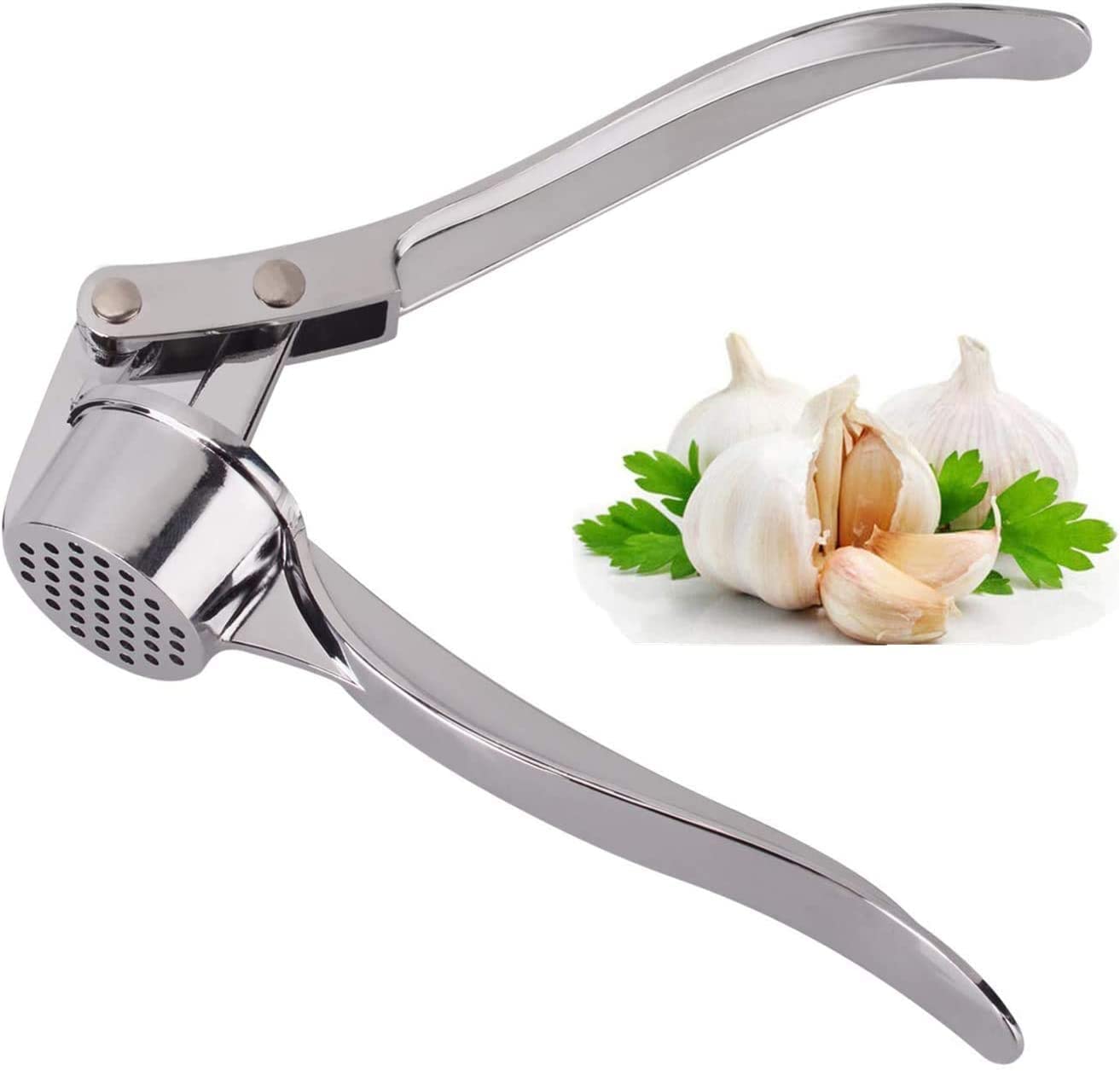 VIOProfessional Kitchen 3 In 1 Garlic Press Nutcracker Garlic Mincer Crusher Multipurpose Heavy Duty Presser Chopper Cracker Easy Clean Durable Kitchen Aid Tools