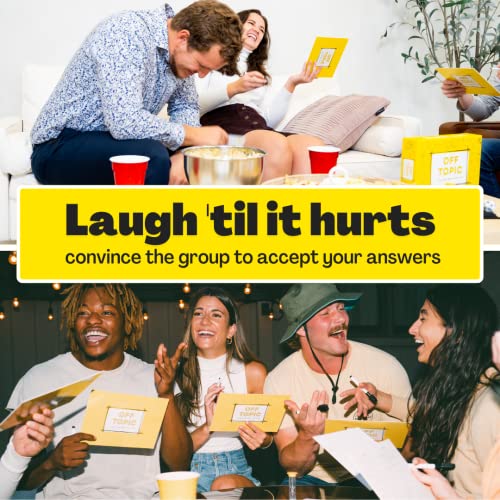Image of OFF TOPIC Party Game for Adults - Fun Adult Board Games for Groups of 2-8 Players - Hilarious Game Night Card Game for Friends, Family & More