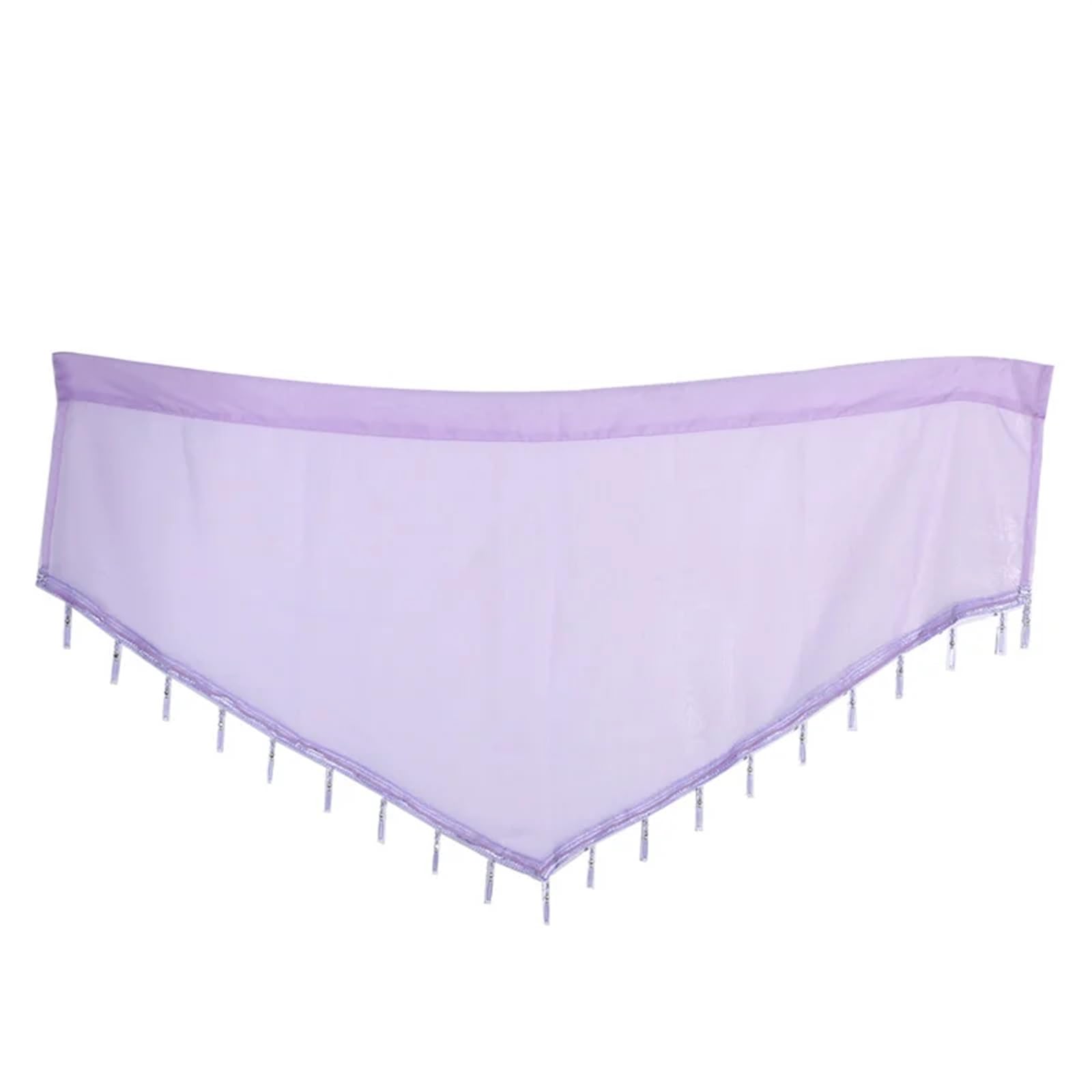 LuoAXINN Short Curtains Solid Color Triangle Shape Kitchen Short Curtain Window Valance Drape Home Decor(Light purple)