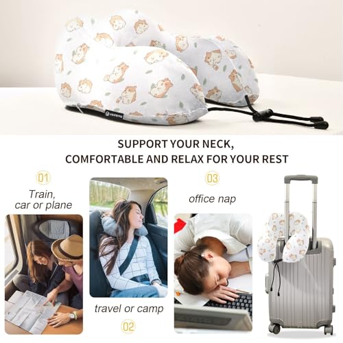 Almohada de viaje espuma viscoelástica tamaño único miniatura 4