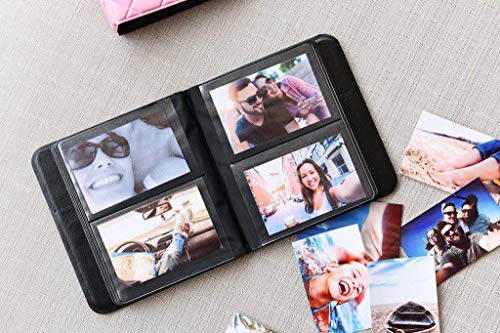 Zink 2X3 Photo Album 64-Pocket Mini Photo Album W/ Transparent Window Cover For 2”X3” Zink Zero Ink Photo Paper Compatible With Kodak, Lifeprint, Polaroid, Hp, Canon, Fujifilm 2X3" Photos #TOP3