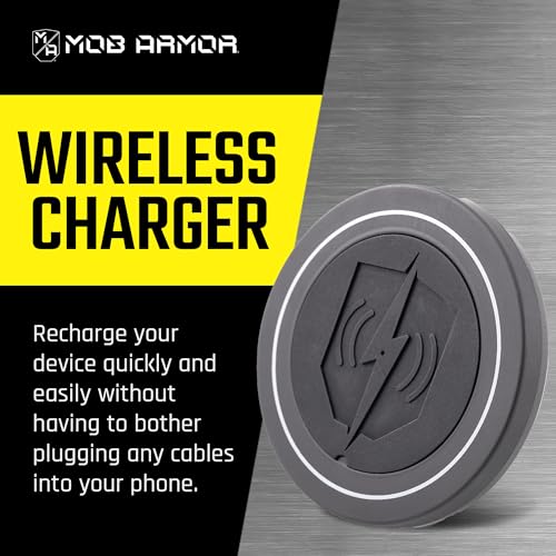 Mob Armor Flex Magnetic Wireless Charger - Magnet Phone Charger for Car, Wireless Charging Station for iPhone & Android, Jeep & Truck Accessories