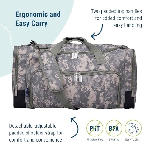 Image of Wildkin Kids Weekender Duffel Bag - Carry-On Size for School, Travel, & Sleepovers