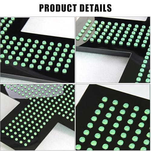 Luce a LED medica a forma di croce con catena sospesa, 3 modalità lampeggianti, a risparmio energetico, decorazione per clinica, farmacia, ospedale