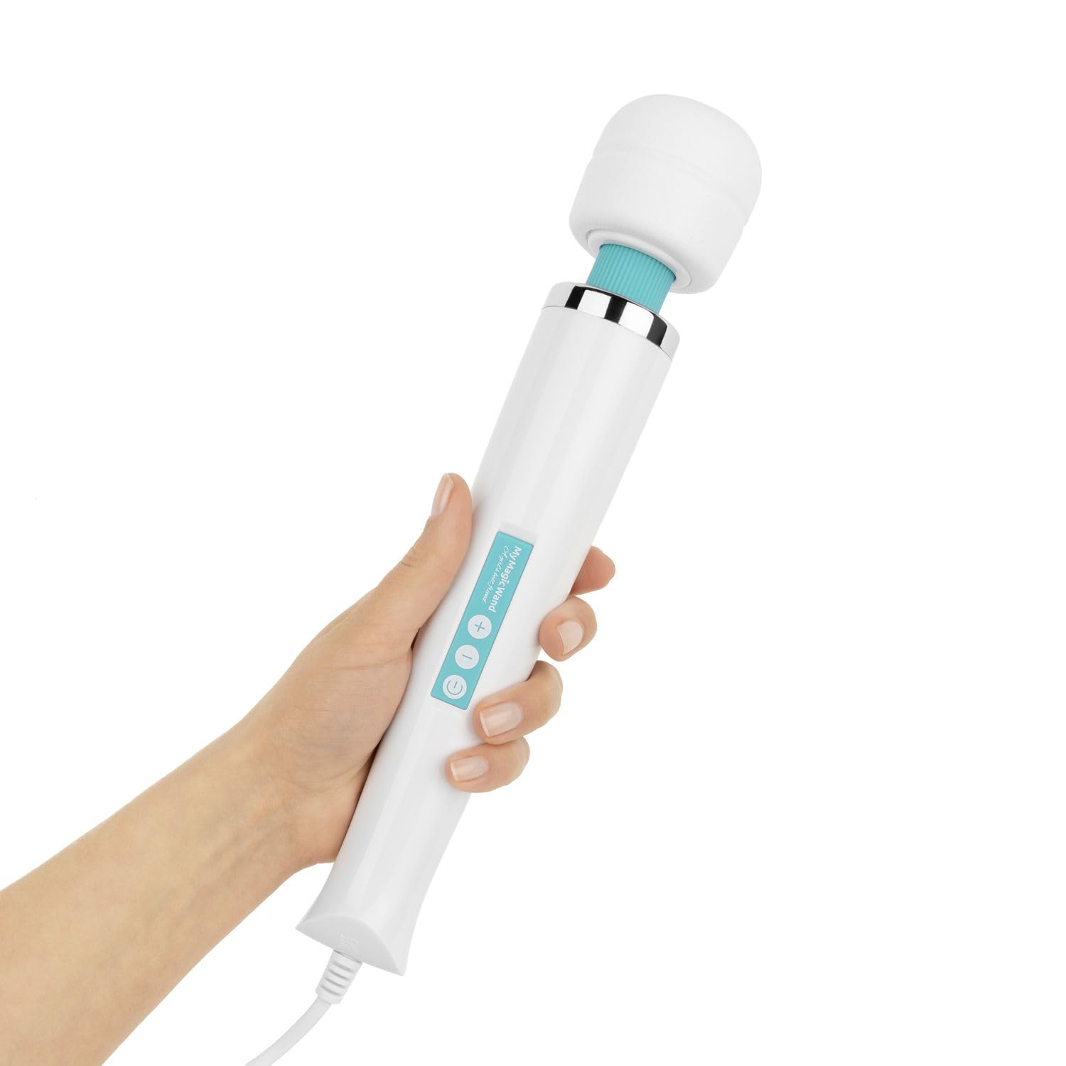 My Magic Wand Massagestab Vibrator mit Netzanschluss - Massage gerät für Muskeln und Intimbereich - Massage Zubehör für Männer und Frauen – Türkis