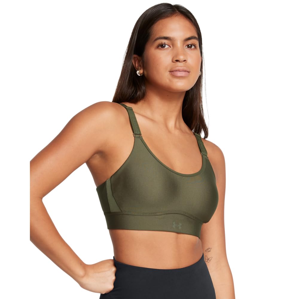 Under Armour Women's Armour Mid Heathered Sports Bra