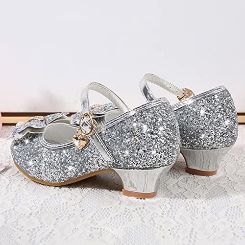 Girls Dress Adorable 𝗦parkle Mary Jane Flat For Wedding Party Pearl Bow Buckle Flat For Little/Big Kids3