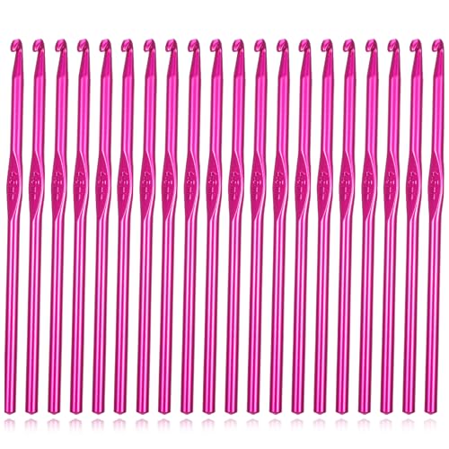 Crochet Hooks, 20 Pcs 4.5mm Crochet Hook US Size 7 Aluminum Knitting...