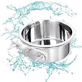 Wassernapf Für Hundehütten - Edelstahl Trinkschale, Robuster | Praktisches Design Für Hunde Im Freien, Wandmontage Für Kisten Und Zwinger, Komfortables Haustier Zubehör, Leicht Reinigung Gee