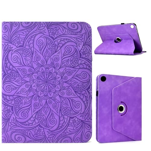 Coque cuir violet rotative pour tablette Samsung Tab S9 FE