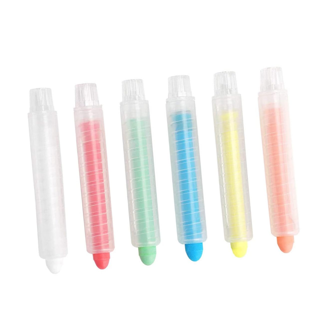 Housoutil 6Pcs Dustless Chalks for Practical Water Soluble Chalks Packaging for Blackboard Sidewalk Drawing Random Color