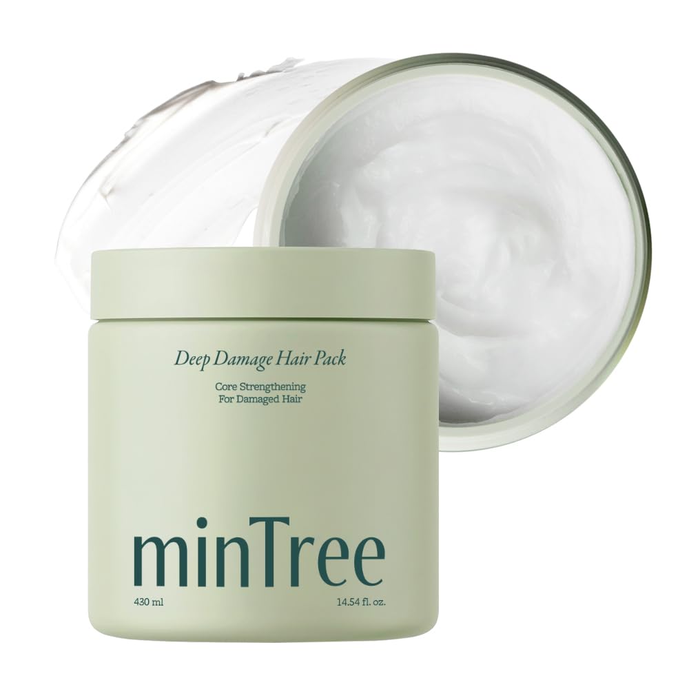 MINTREE Hair Balancing Scalp & Hair Pack 430ml Deep Nourishing Treatment for Dry & Damaged Hair, Silicone-Free