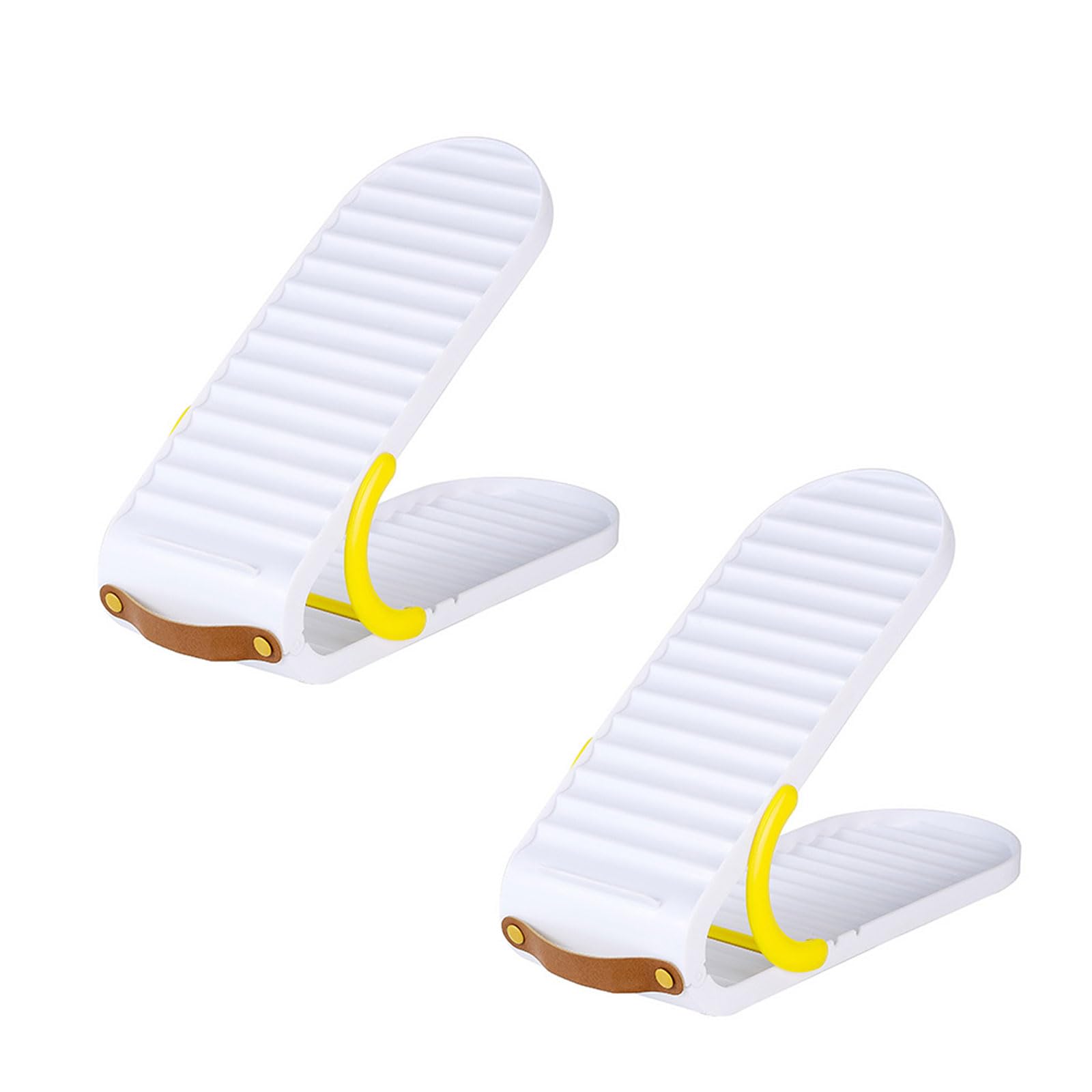 Buxuaaaa Of 2 Adjustable Shoe Organizers with Sturdy Designs Home Accessory for Multipurpose Shoe Storage Needs Solution Home Storage