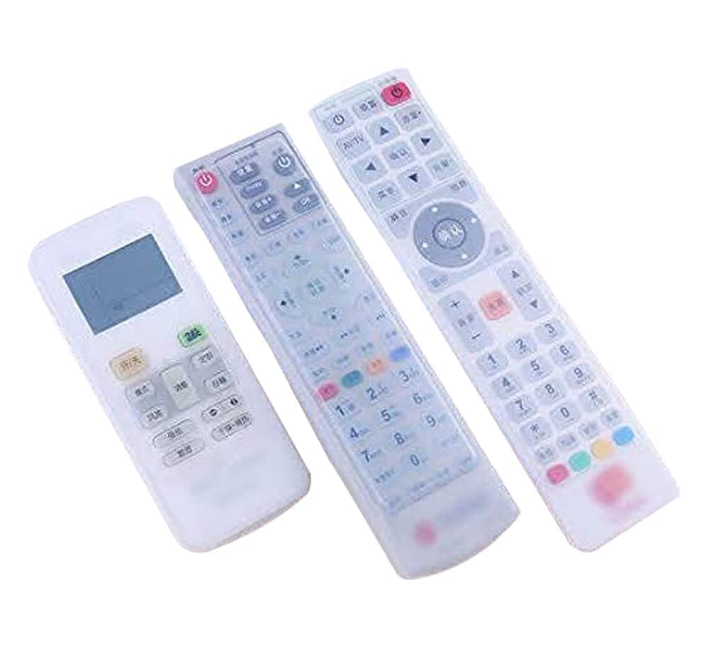 Dkriva 3 Pcs Stretchable Silicone Remote Cover of Different Sizes for TV, AC, Setup Box Remote | Dust Proof and Water Proof (Transparent) (B0CVNBGG4Y) Amazon Price History, Amazon Price Tracker
