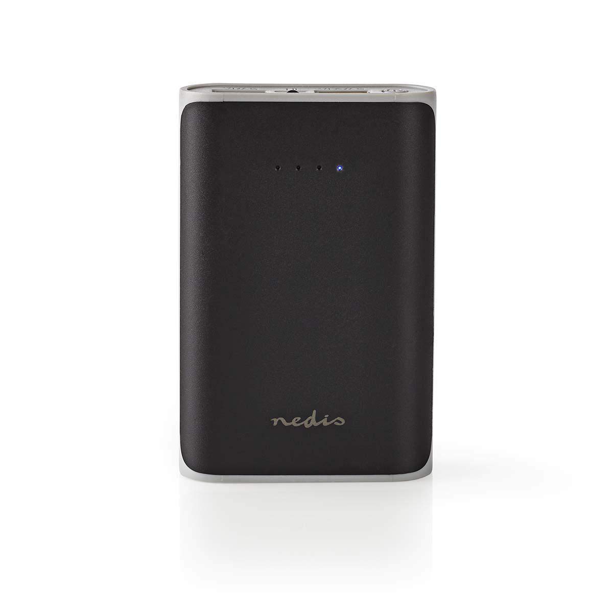 Nedis Batterie Externe Portable compacte avec Port USB-A et entrée Micro USB, Batterie Externe Portable et compacte pour Smartphones, tablettes et Plus Encore, avec Lampe Torche LED, Blanc