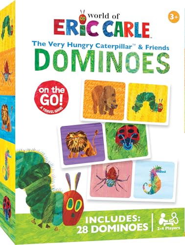 Masterpieces Eric Carle 28 Piece Colorful Picture Dominoes for Kids 3 and Up - Multi-Colored Educational Game