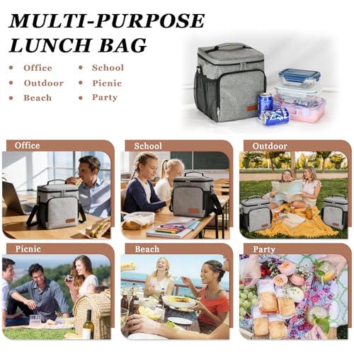 14L 18-Can Tuercao Collapsible Soft Cooler Bag w/ Shoulder Strap (Grey or Red) - image 6
