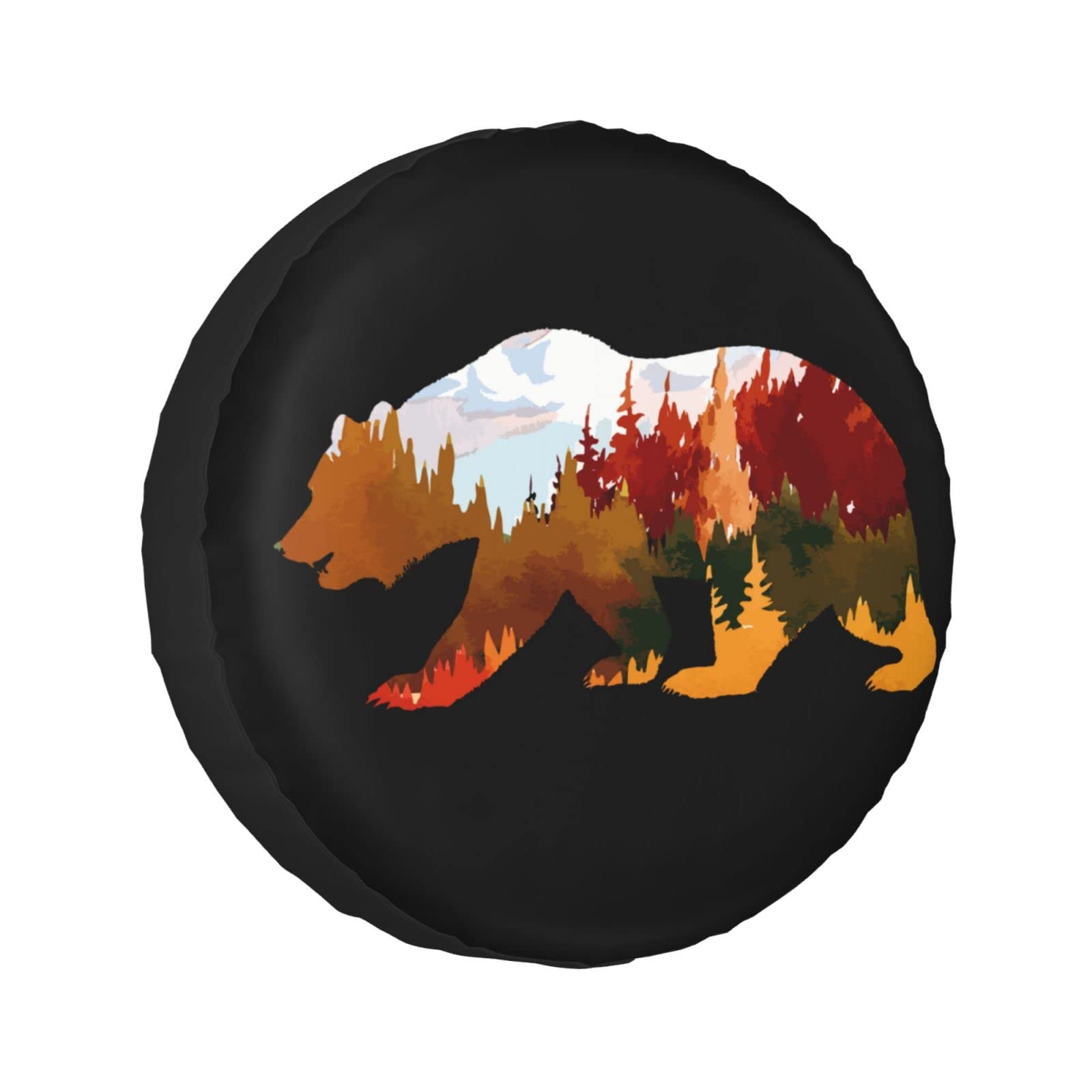 Alien Cat Brown Bear Tire Cover - Waterproof Universal Spare Tire Protector - View #12