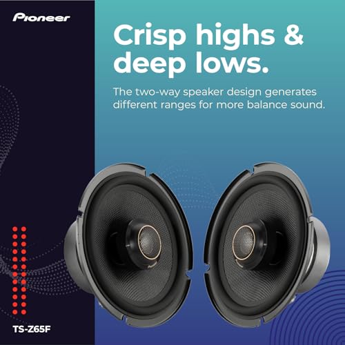 Image of PIONEER Z-Series TS-Z65F 6.5 inch 2-Way Speakers (Pair) - 330W Max, Balanced Sound + Smooth Treble, Audiophile Upgrade, add an Amplifier for Optimal Performance