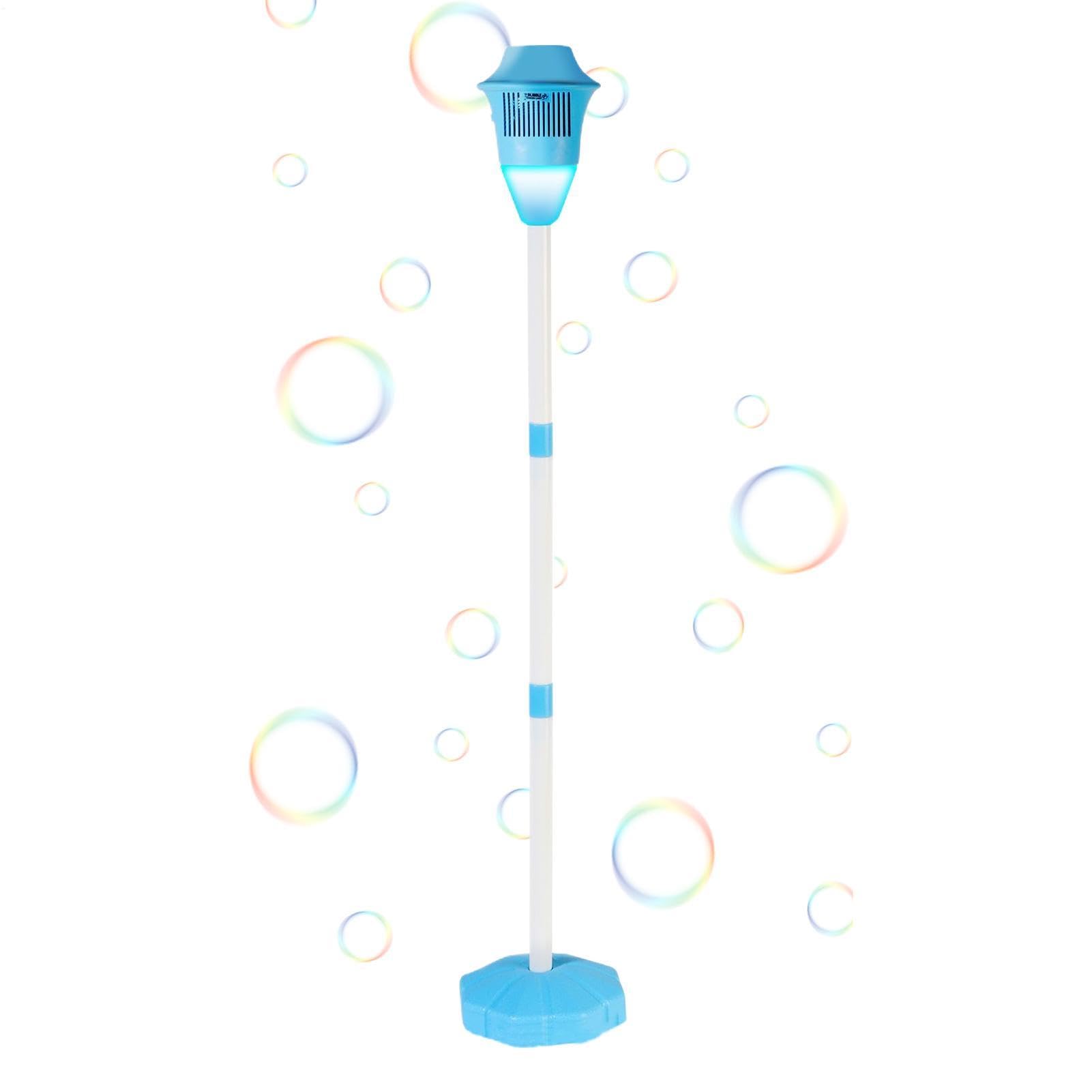 Standing Bubble Machine – Automatic Children’s Bubble Maker with LED Lights, Road Lamp Shape Design | Outdoor Fun Toy for Family Entertainment, Backyard Play, Neighborhood Parties