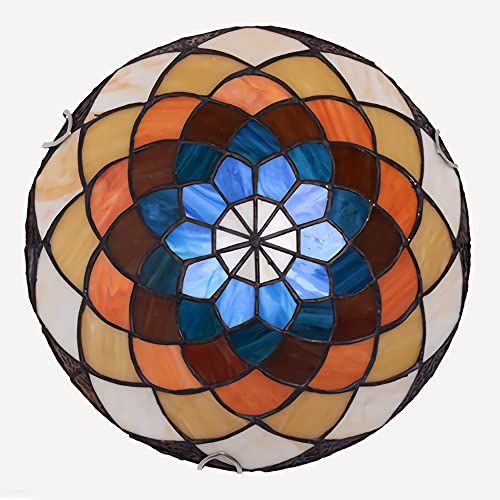 Plafonnier Encastré en Verre Teinté Vintage Lustre DX20 pour Salon et Chambre 40x10cm