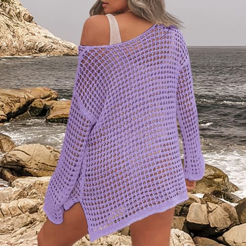 Image of CoCozy Crochet Cover Up for Women Mesh Hollow Out Bikini Cover Ups for Swimwear Summer Swimsuit 2026