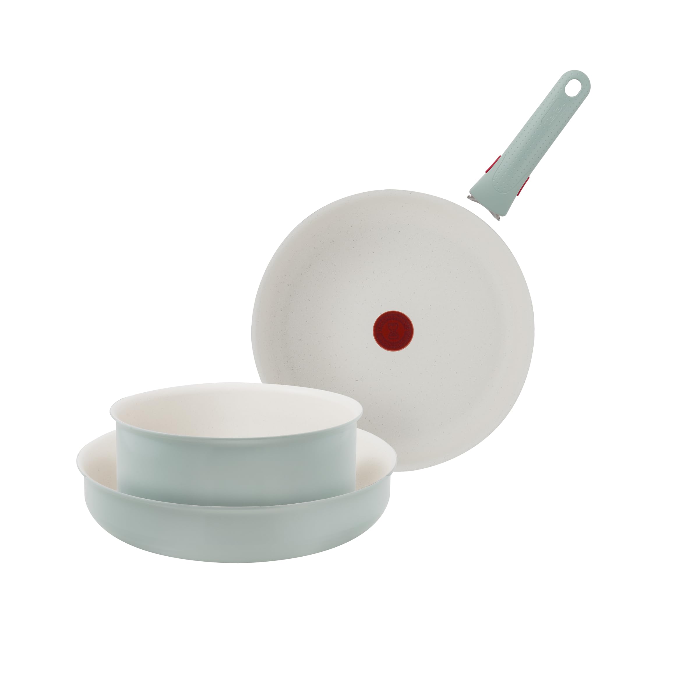 Tefal Ingenio Serenity L8284S04 Zestaw naczyń kuchennych, 4-częściowy, z powłoką nieprzywierającą, oszczędność miejsca, do wszystkich rodzajów kuchenek, nadają się do mycia w zmywarce