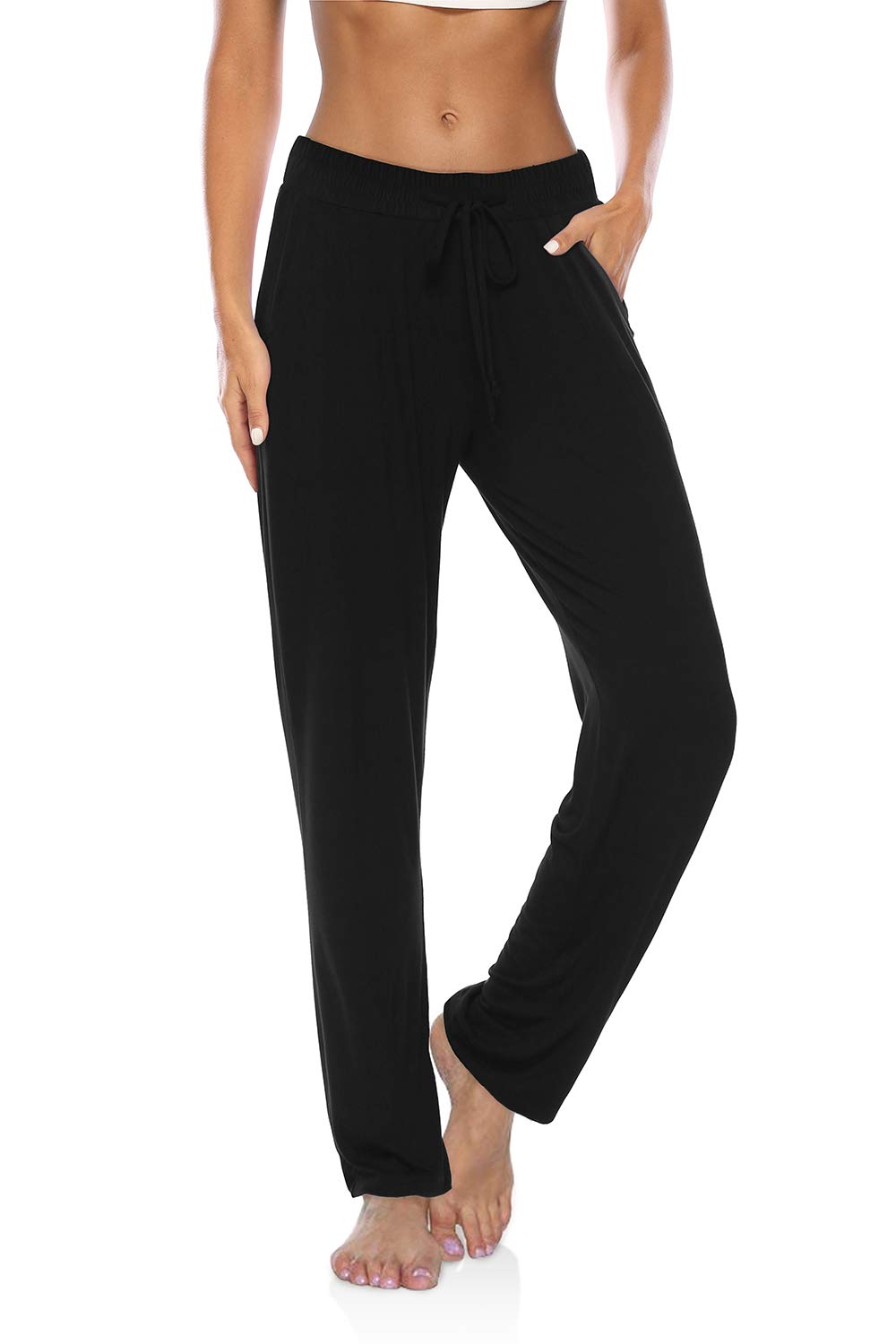 DIBAOLONG Womens Yoga Pants Wide Leg Comfy Drawstring Casual Loose Straight Leg Lounge Pants Workout Running Sweatpants