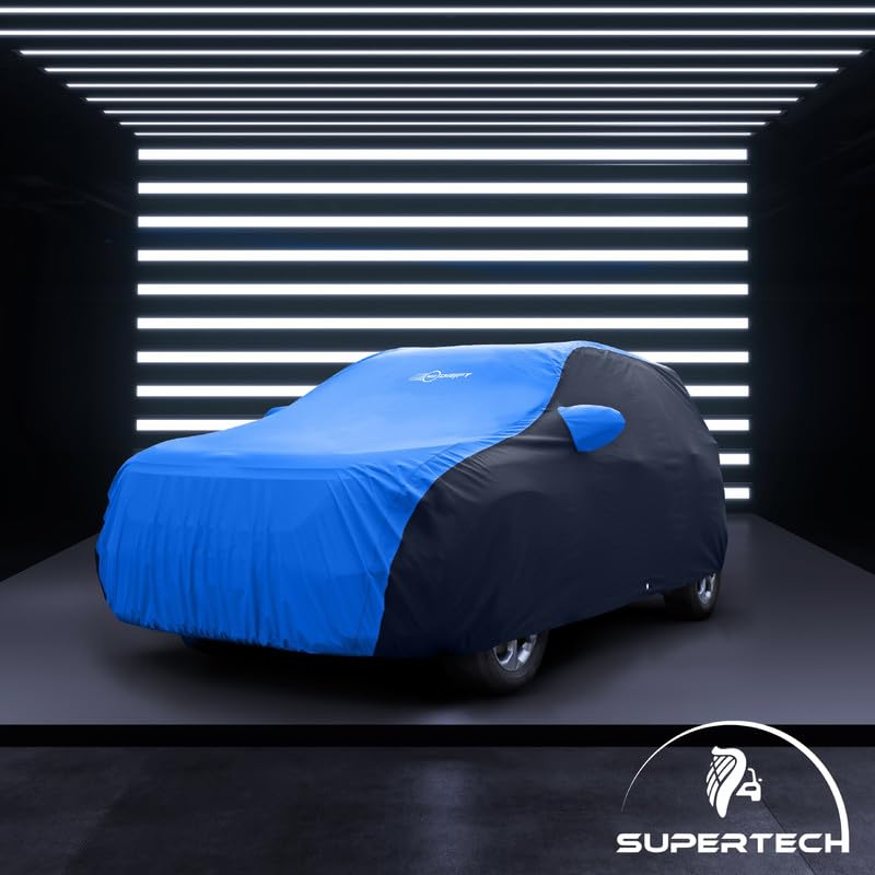 Image of NEODRIFT 'SuperTech' Car Cover for Toyota Etios (100% Water-Resistant, All Weather Protection, Tailored Fit, Multi-Layered & Breathable Fabric) (Colour: Sky Blue+Black)
