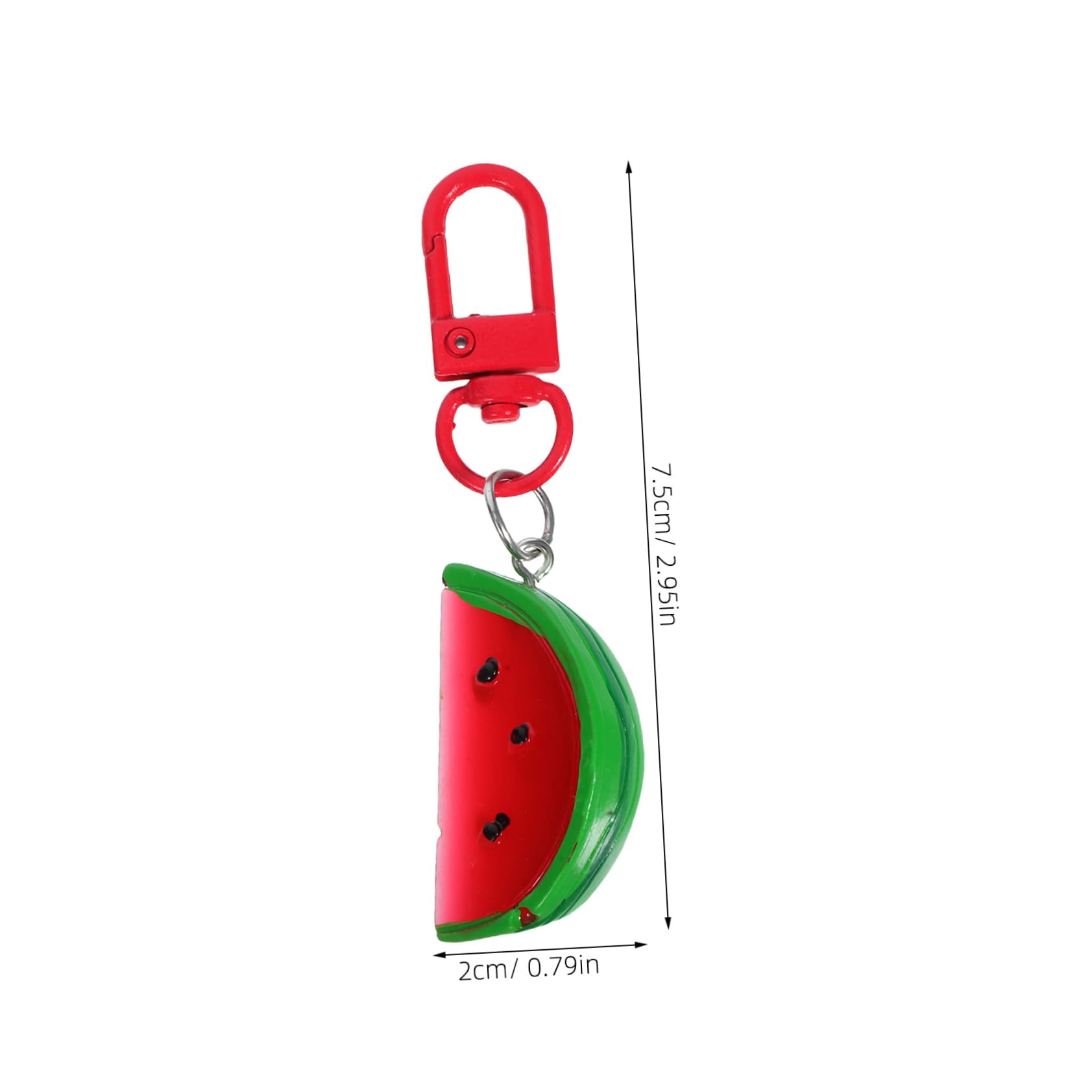 Ciieeo Creative Fruit Style Keychain Realistic Resin Pears Watermelon Charms Portable Bag Charm Keychain Accessories for Her