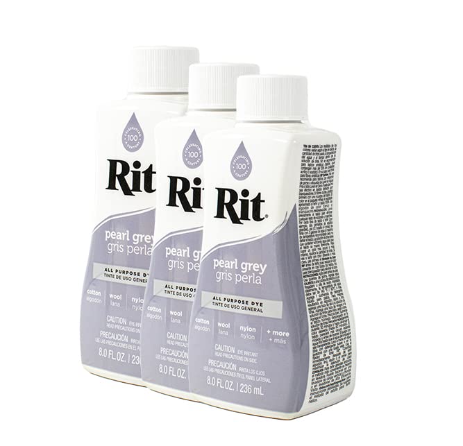 Rit Dye Liquid 236ml Pearl Grey Pack of 3