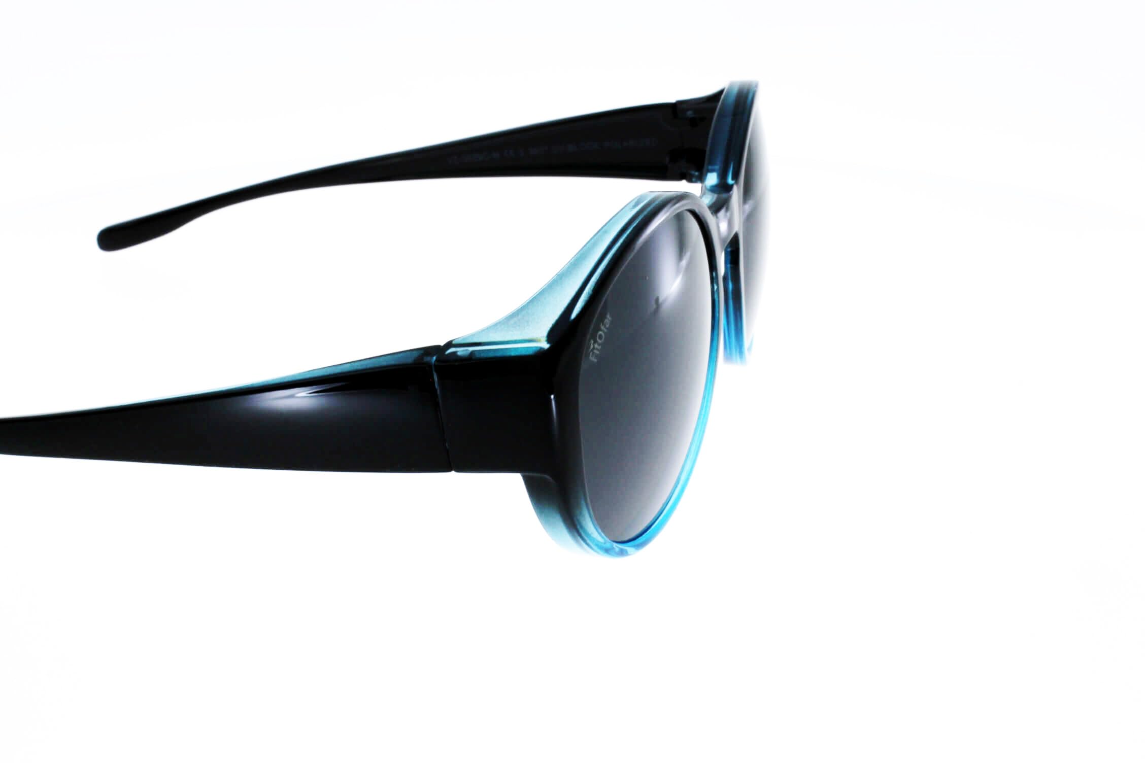 FIT OVER, sur-lunettes Noir bleu, VZ0039C, pour lunettes de vue rondes