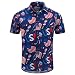 J&DHUASHA Mens American Flag Short Sleeve Button Down Shirt, 1776 Patriotic Shirts USA Flag Shirts for Men for 4th of July(American Flag 3, XL)