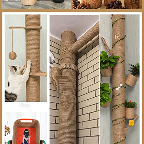 Parain Sisalseil für Kratzbaum Kratzsaule Katzenbaum Katzen Natürlich Sisal Seil 6mm (6mm,10m)