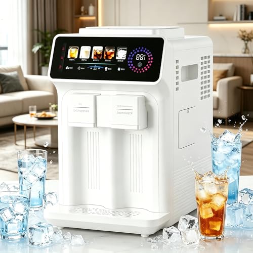 Máquina de hielo 3 en 1 para barra con acero inoxidable y panel táctil miniatura 1