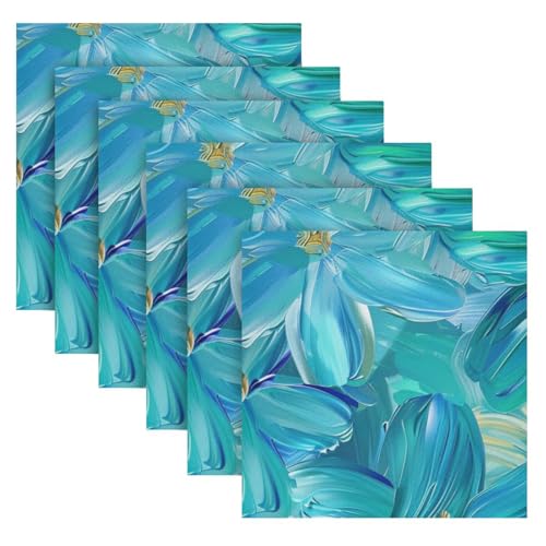 Servilletas de tela multicolor pack x6 20x20 in miniatura 2