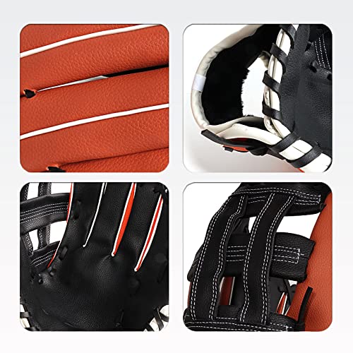 Oeab Sports Baseball And Softball Glove Teeball/Baseball Mitt Left And Right Handed Baseball Infielder's Mitts Fielding Glove For Kids Youth Adult(10.5",11.5",12.5") #TOP2