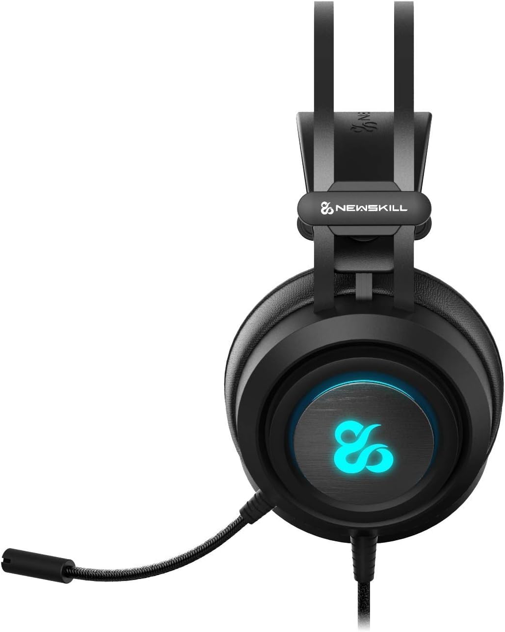 Newskill Drakain Écouteurs de gaming stéréo avec éclairage RGB compatibles avec PC, Playstation 4, Xbox One et Nintendo Switch Noir