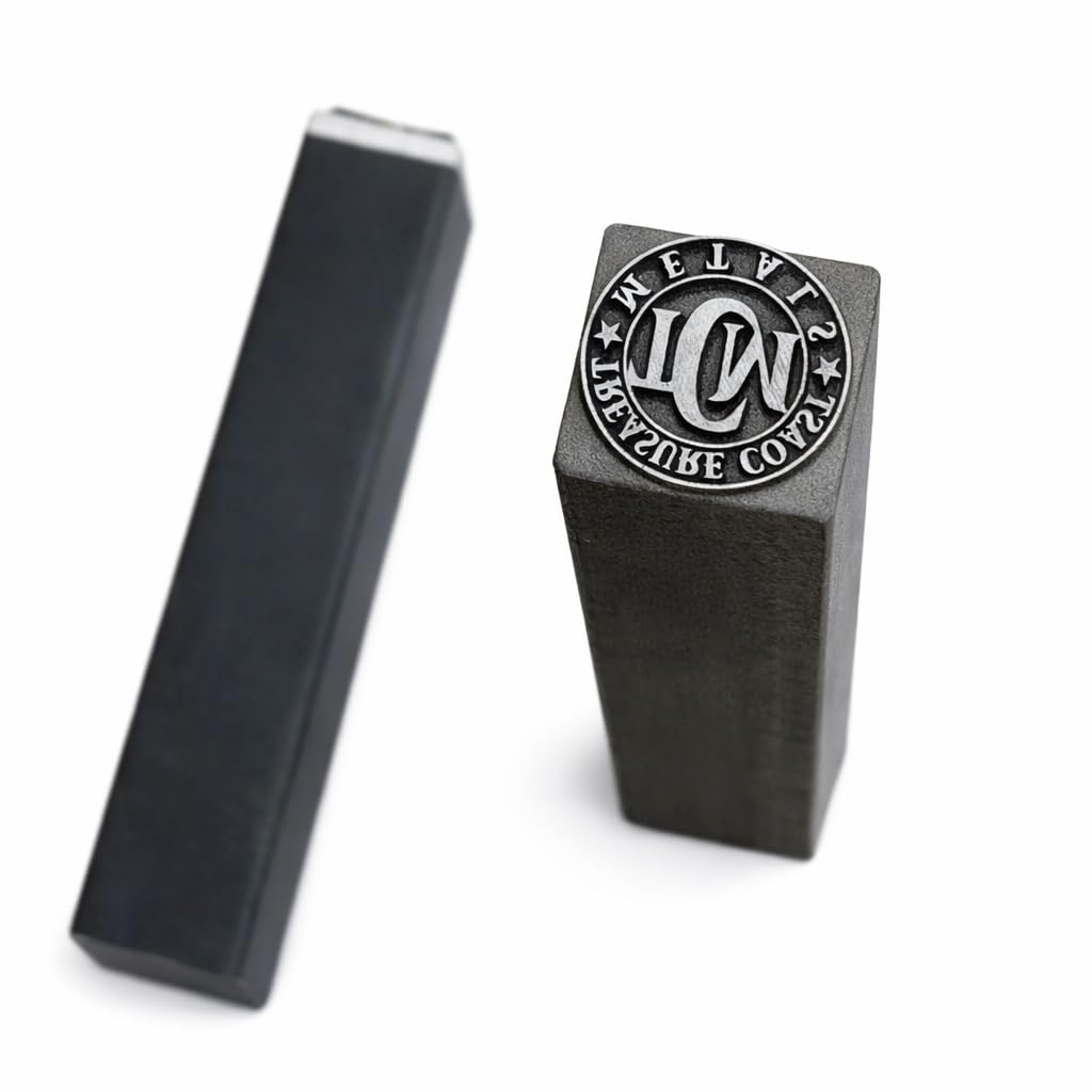Metal Stamping Kit with Custom Metal Stamp, Personalized Hand Stamp for Jewelry, Stamp for Stamping Keys, Business Branding, Logo Marking, Professional Stamping Tools for Business Branding