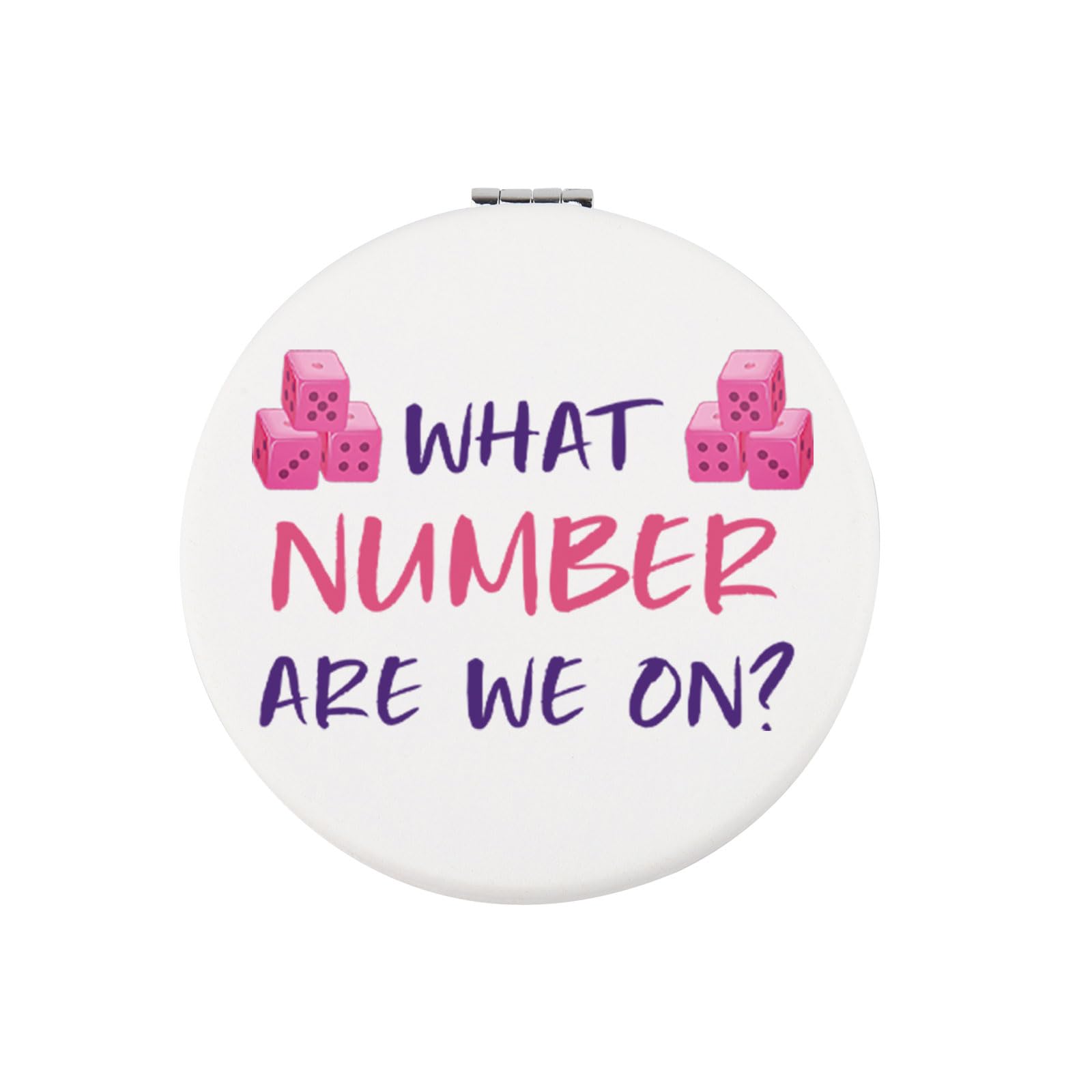 AATOPBunco Compact Mirror Bunco Gift Dice Game Night Player Bunco Game Babe Pocket Makeup Travel Mirror (WHAT NUMBER 1uk)