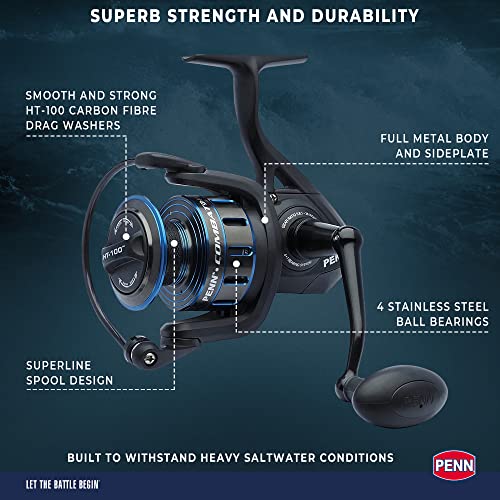 PENN Combat III, Fishing Reel, Spinning Reels, Sea Fishing, Versatile Sea Fishing Reel for Boat Kayak, Shore, Spinning - Image 4