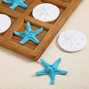 Chunful Beach House Decor Wooden Tic Tac Toe Game with Resin Seashell and Starfish Multilayer Tic Tac Toe Board Fun for Family Travel Beach Game 7.87 x 7.87 x 0.47 Inch (Wood Color) Chunful Beach House Decor Wooden Tic Tac Toe Game with Resin Seashell and Starfish Multilayer Tic Tac Toe Board Fun for Family Travel Beach Game 787 x 787 x 047 Inch Wood Color